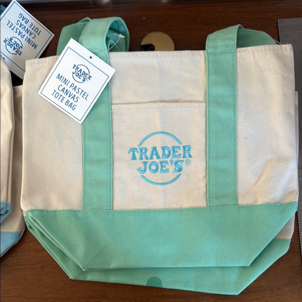 Trader Joe’s Mint Canvas Tote Bag
